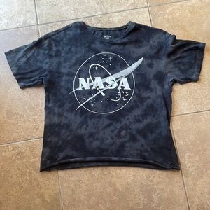 Crop tie dye NASA Tee shirt